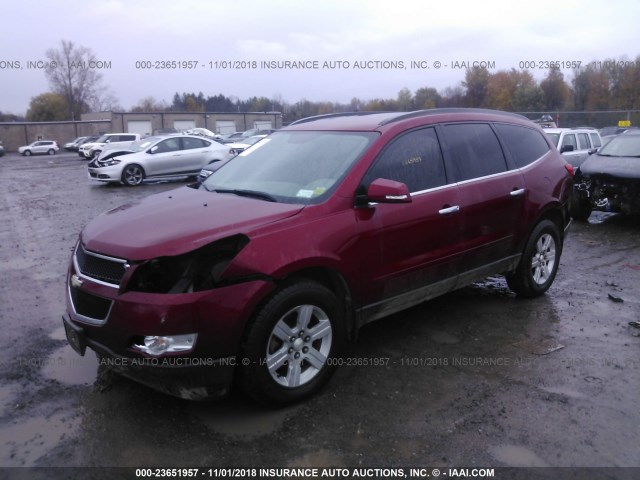 1GNLVGED3AJ237684 - 2010 CHEVROLET TRAVERSE LT MAROON photo 2