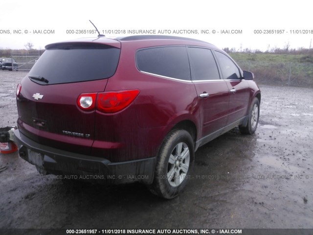 1GNLVGED3AJ237684 - 2010 CHEVROLET TRAVERSE LT MAROON photo 4