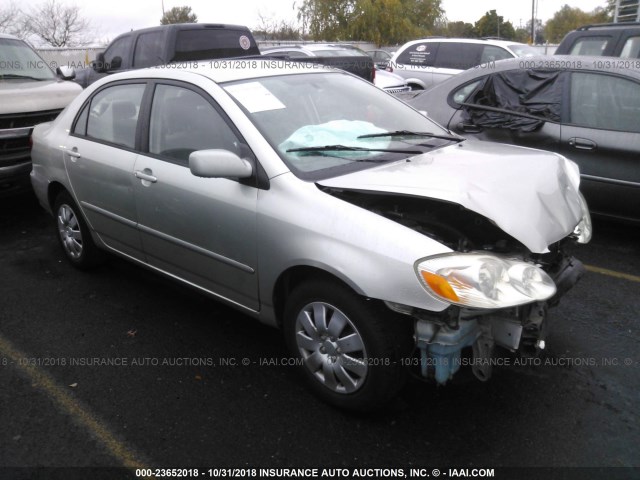 JTDBR32E530046632 - 2003 TOYOTA COROLLA CE/LE SILVER photo 1