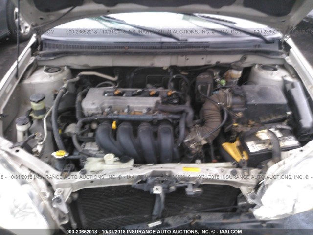 JTDBR32E530046632 - 2003 TOYOTA COROLLA CE/LE SILVER photo 10