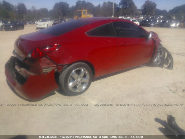 1G2ZH158464190928 - 2006 PONTIAC G6 GT RED photo 4