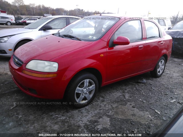 KL1TJ52664B203467 - 2004 CHEVROLET AVEO LS RED photo 2