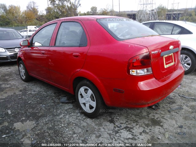 KL1TJ52664B203467 - 2004 CHEVROLET AVEO LS RED photo 3