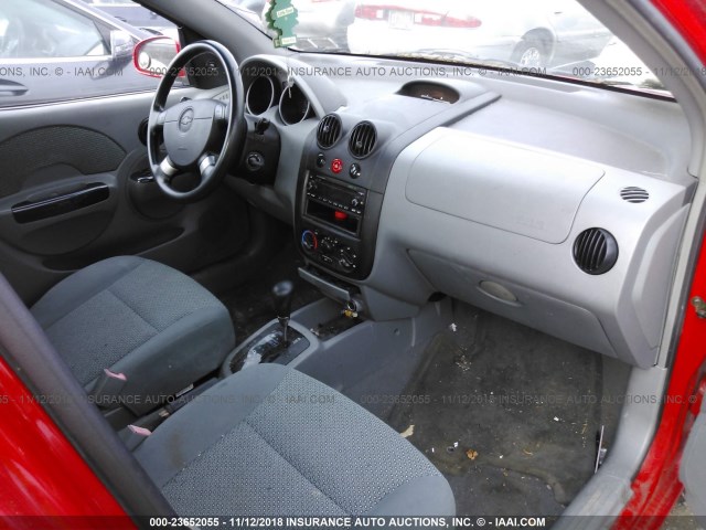 KL1TJ52664B203467 - 2004 CHEVROLET AVEO LS RED photo 5