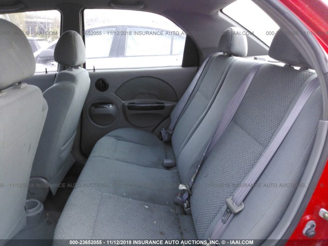 KL1TJ52664B203467 - 2004 CHEVROLET AVEO LS RED photo 8