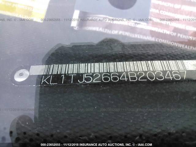 KL1TJ52664B203467 - 2004 CHEVROLET AVEO LS RED photo 9