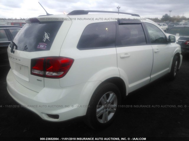 3C4PDCBB7CT356231 - 2012 DODGE JOURNEY SXT WHITE photo 4