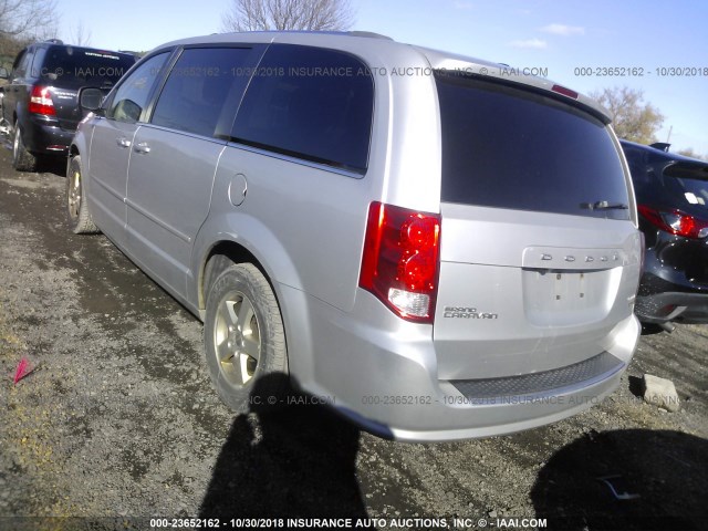 2D4RN5DG8BR748570 - 2011 DODGE GRAND CARAVAN CREW SILVER photo 3