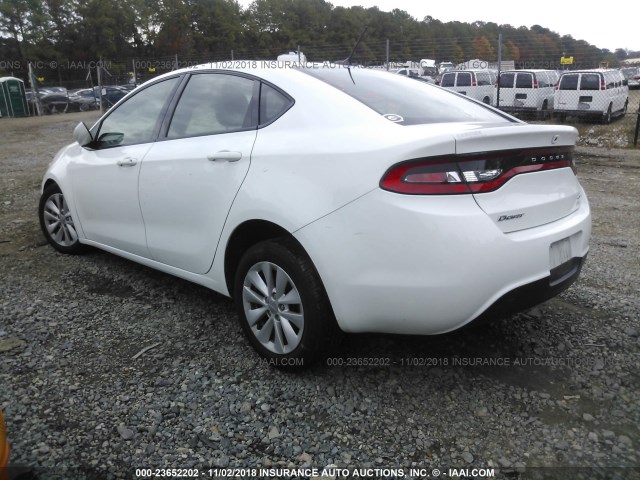 1C3CDFBB1ED706563 - 2014 DODGE DART SXT WHITE photo 3