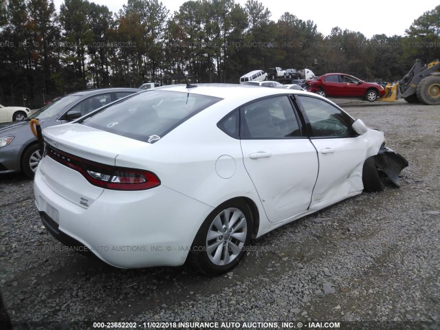 1C3CDFBB1ED706563 - 2014 DODGE DART SXT WHITE photo 4