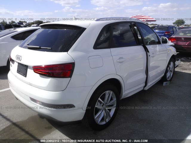 WA1BCCFS1JR001160 - 2018 AUDI Q3 PREMIUM WHITE photo 4