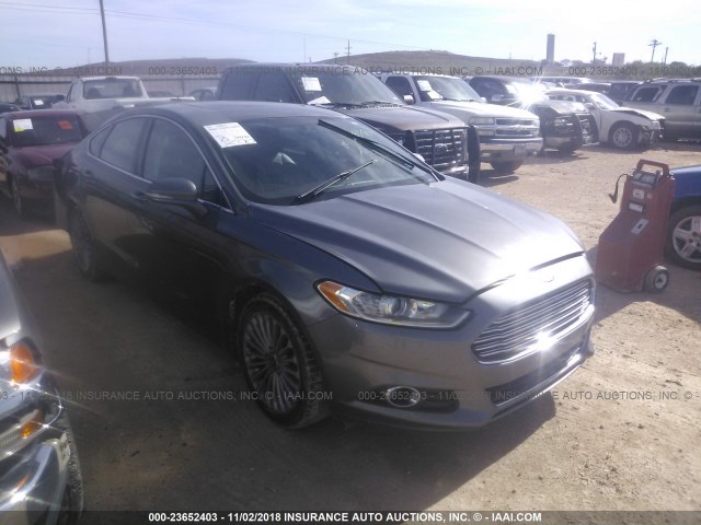 3FA6P0K93DR345892 - 2013 FORD FUSION TITANIUM GRAY photo 1