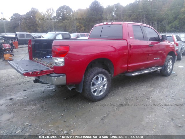 5TBRU54167S451140 - 2007 TOYOTA TUNDRA DOUBLE CAB SR5 RED photo 4