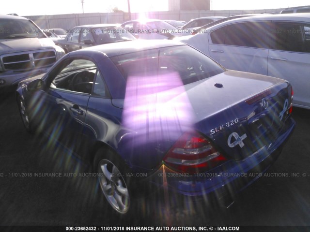 WDBKK65F23F283066 - 2003 MERCEDES-BENZ SLK 320 BLUE photo 3