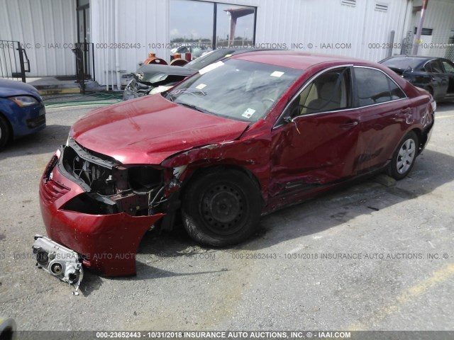 4T1BE46K49U330865 - 2009 TOYOTA CAMRY SE/LE/XLE RED photo 2