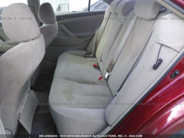 4T1BE46K49U330865 - 2009 TOYOTA CAMRY SE/LE/XLE RED photo 8