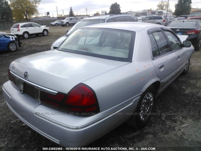 2MEFM74W13X645203 - 2003 MERCURY GRAND MARQUIS GS SILVER photo 4