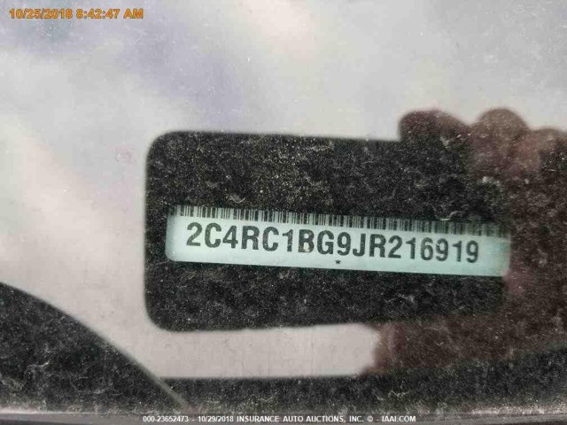 2C4RC1BG9JR216919 - 2018 CHRYSLER PACIFICA TOURING L Մոխրագույն լուսանկար 15