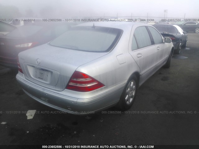 WDBNG70J91A174632 - 2001 MERCEDES-BENZ S 430 SILVER photo 4