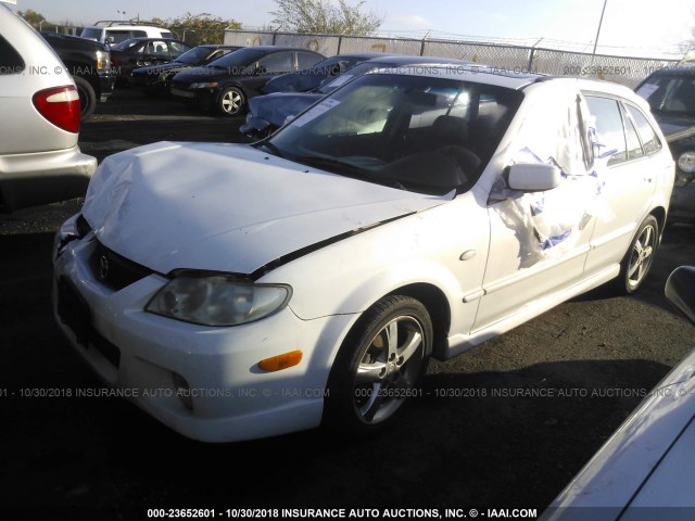 JM1BJ245121611725 - 2002 MAZDA PROTEGE PR5 WHITE photo 2