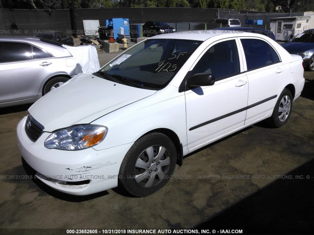 1NXBR32E56Z697039 - 2006 TOYOTA COROLLA CE/LE/S WHITE photo 2