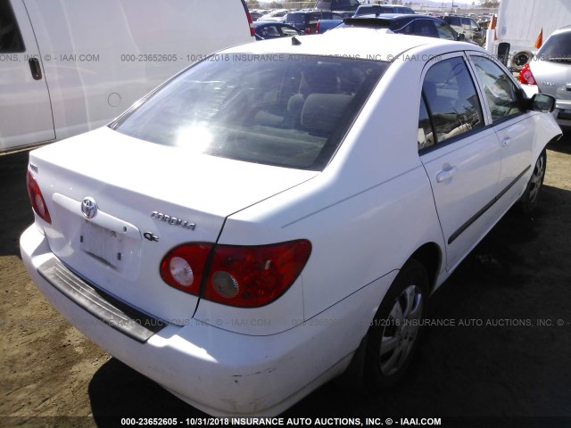 1NXBR32E56Z697039 - 2006 TOYOTA COROLLA CE/LE/S WHITE photo 4