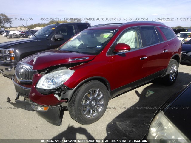 5GAKRCED7CJ254400 - 2012 BUICK ENCLAVE RED photo 2
