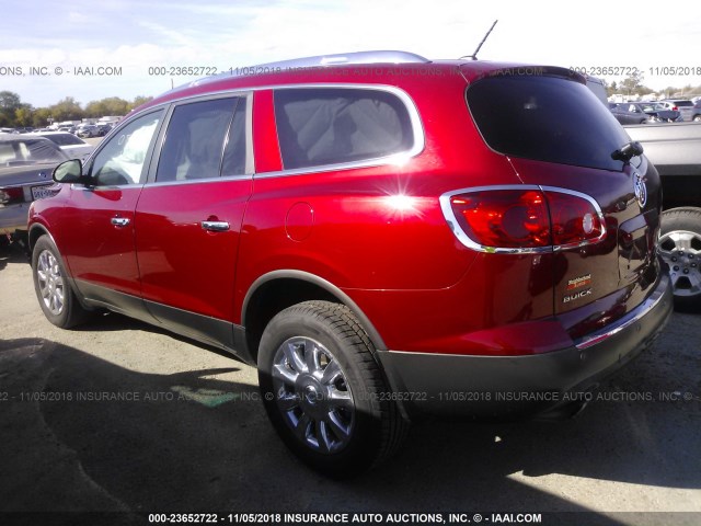5GAKRCED7CJ254400 - 2012 BUICK ENCLAVE RED photo 3