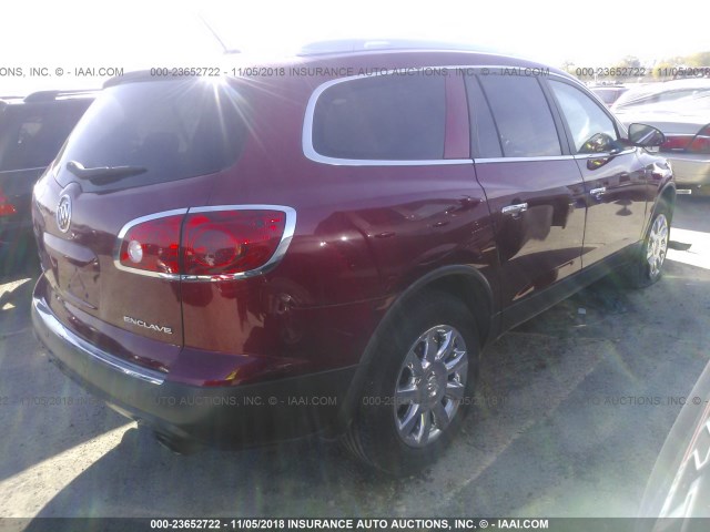 5GAKRCED7CJ254400 - 2012 BUICK ENCLAVE RED photo 4