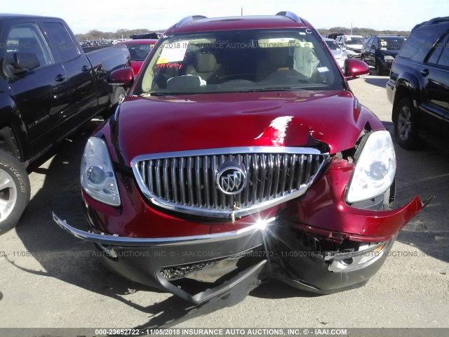 5GAKRCED7CJ254400 - 2012 BUICK ENCLAVE RED photo 6