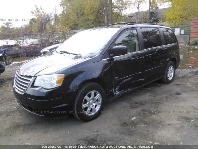 2A8HR54PX8R828516 - 2008 CHRYSLER TOWN & COUNTRY TOURING BLACK photo 2