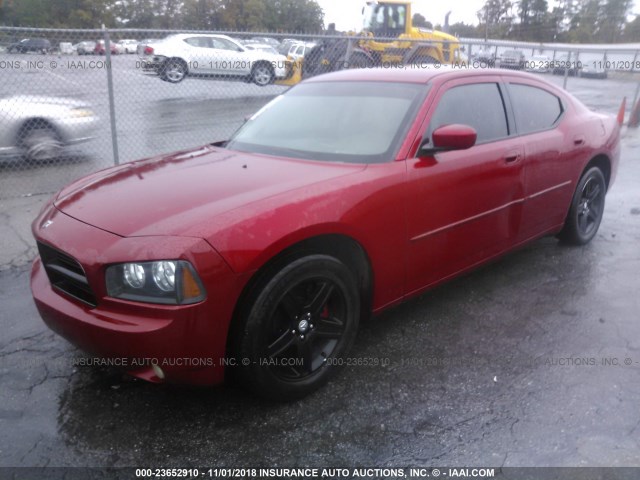 2B3KA53T89H628665 - 2009 DODGE CHARGER R/T RED photo 2