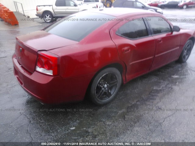 2B3KA53T89H628665 - 2009 DODGE CHARGER R/T RED photo 4