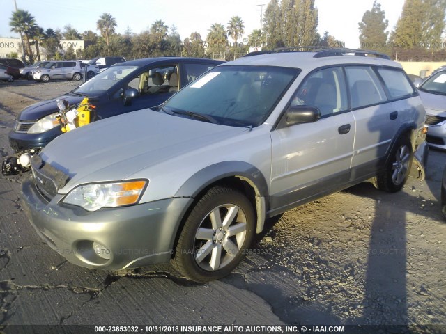 4S4BP61CX67332118 - 2006 SUBARU LEGACY OUTBACK 2.5I SILVER photo 2