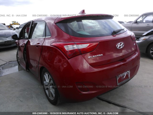 KMHD35LE8DU096628 - 2013 HYUNDAI ELANTRA GT RED photo 3