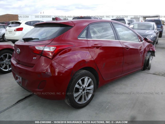 KMHD35LE8DU096628 - 2013 HYUNDAI ELANTRA GT RED photo 4