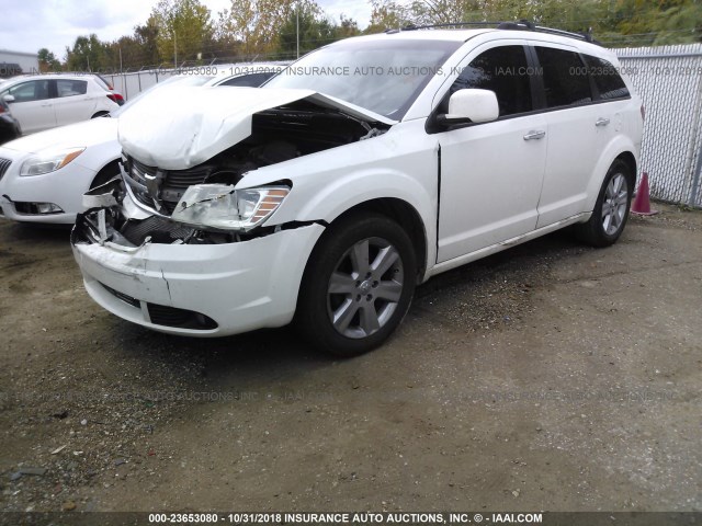 3D4PG6FV3AT184809 - 2010 DODGE JOURNEY R/T WHITE photo 2