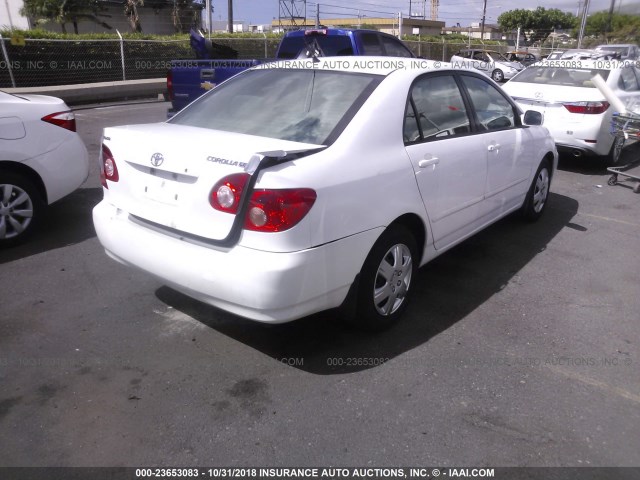 1NXBR32E15Z505176 - 2005 TOYOTA COROLLA CE/LE/S WHITE photo 4