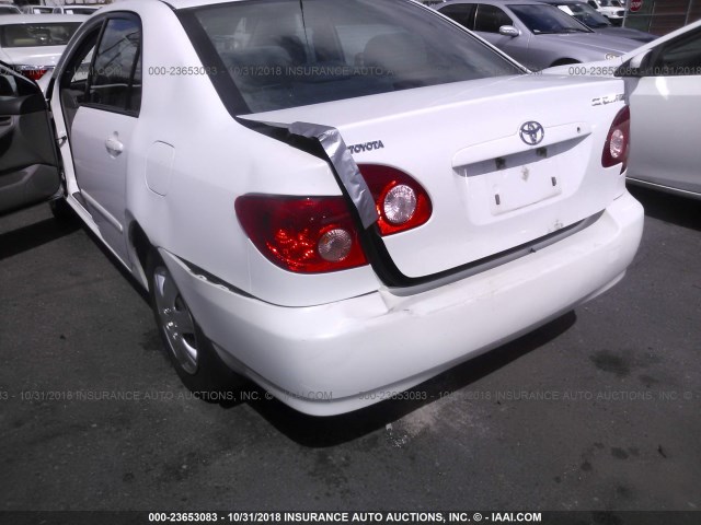 1NXBR32E15Z505176 - 2005 TOYOTA COROLLA CE/LE/S WHITE photo 6