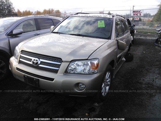 JTEEW21A860029094 - 2006 TOYOTA HIGHLANDER HYBRID TAN photo 2