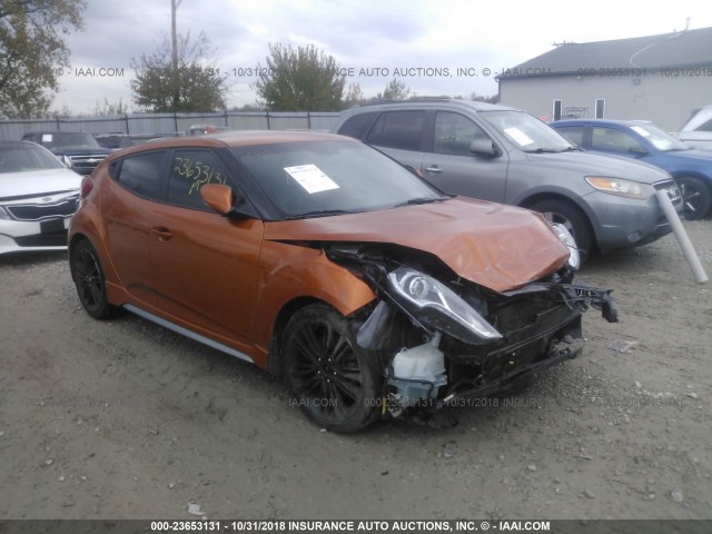 KMHTC6AE7GU275011 - 2016 HYUNDAI VELOSTER TURBO ORANGE photo 1