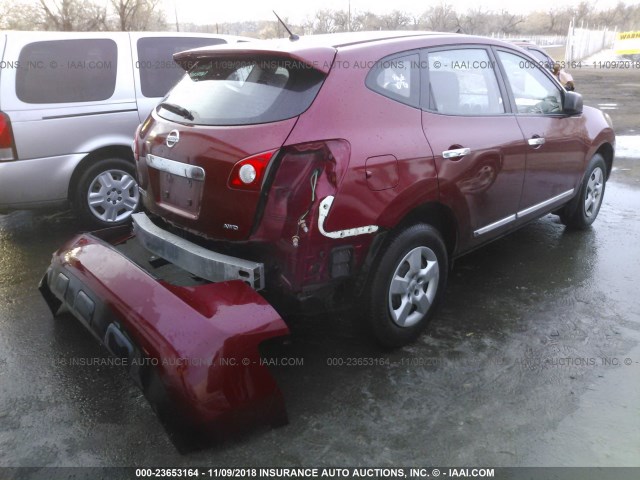 JN8AS5MV2BW306803 - 2011 NISSAN ROGUE S/SV/KROM RED photo 4