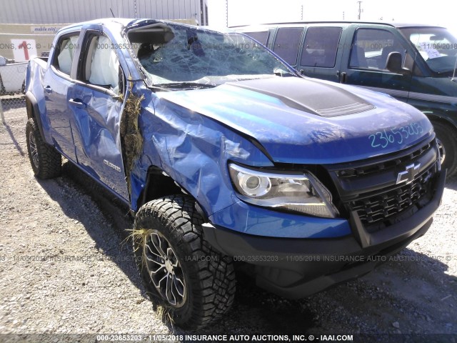 1GCGTEEN9J1263347 - 2018 CHEVROLET COLORADO ZR2 BLUE photo 6