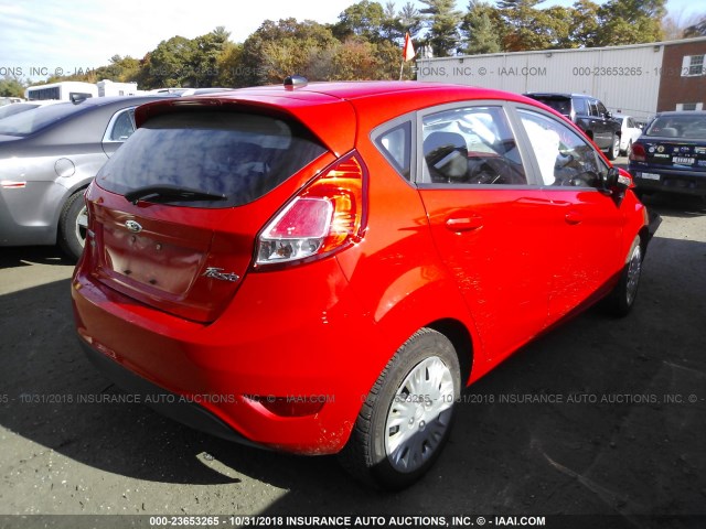 3FADP4EE0FM144085 - 2015 FORD FIESTA SE RED photo 4