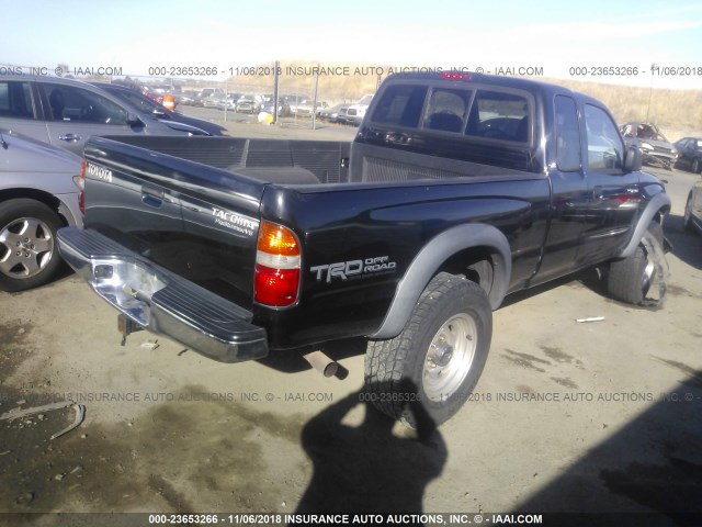 5TESN92N53Z213702 - 2003 TOYOTA TACOMA XTRACAB PRERUNNER BLACK photo 4