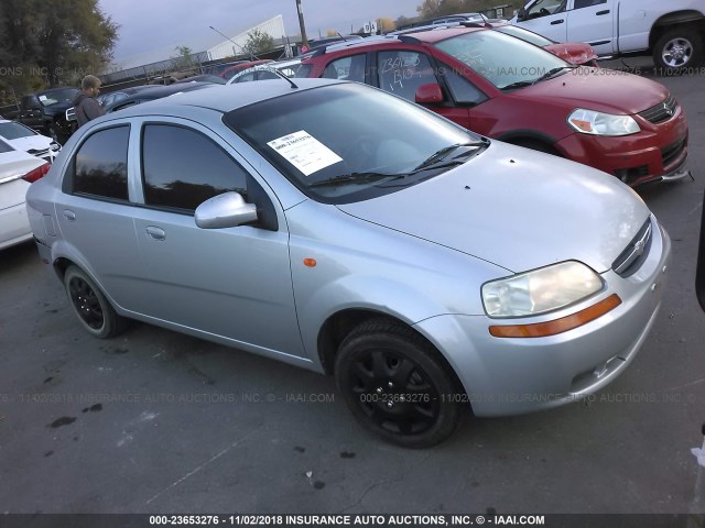 KL1TD52664B124484 - 2004 CHEVROLET AVEO SILVER photo 1