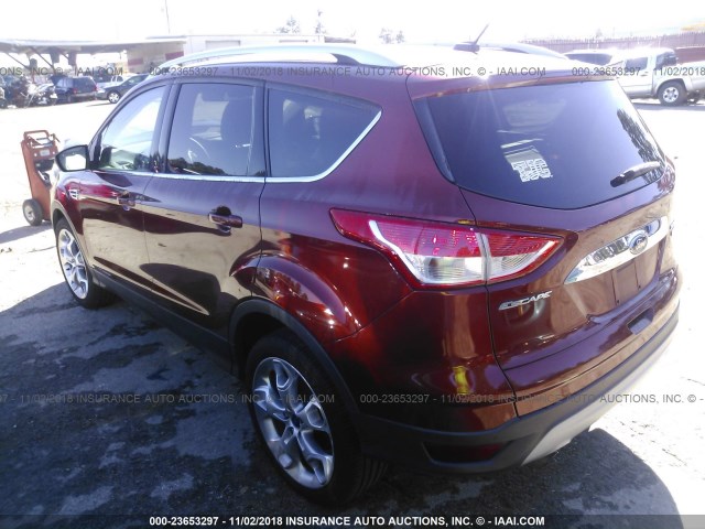 1FMCU0J92EUB61363 - 2014 FORD ESCAPE TITANIUM BURGUNDY photo 3