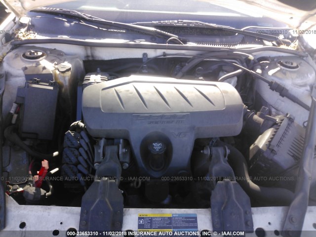 2G2WP552461246757 - 2006 PONTIAC GRAND PRIX WHITE photo 10