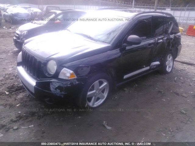 1J8FF57W07D180446 - 2007 JEEP COMPASS LIMITED BLACK photo 2