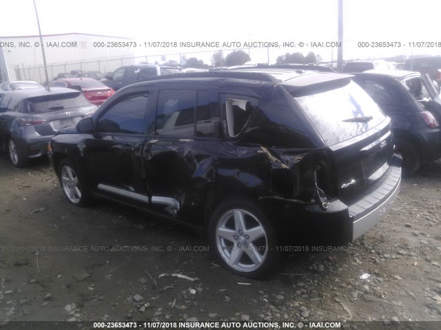 1J8FF57W07D180446 - 2007 JEEP COMPASS LIMITED BLACK photo 3